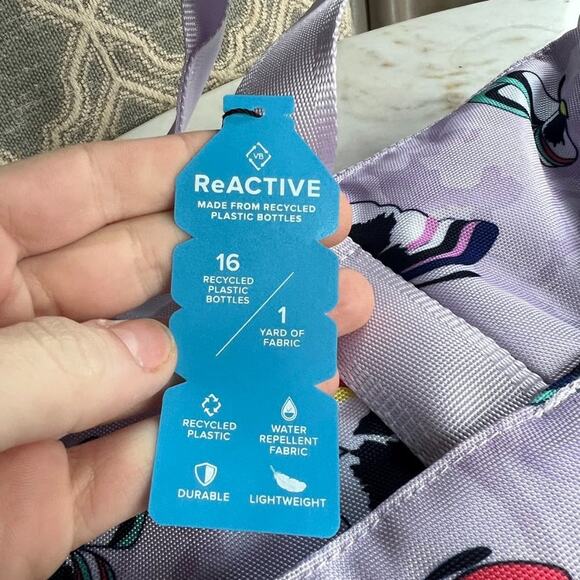 Vera Bradley ReActive Tote in Lavender Butterfly - Picture 7 of 11